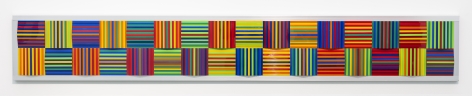 Francisco Sobrino, D&eacute;placement Instable KFRP, 1961/67. &nbsp;Plexiglas relief (8 colors), 96 7/8 in&nbsp;x 14 5/8 in.