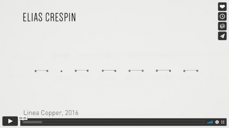 Elias Crespin, Linea Copper, 2016. Copper, lead, 32 5/8 in. (83 cm.)