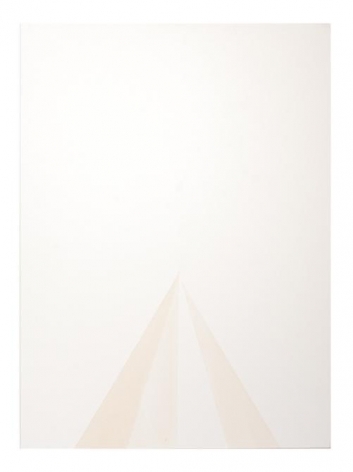 Mariano Dal Verme, Untitled from the series Fade In: Solids, 2013. Lemon juice on paper, 9 3/4 in. x 13 1/2 in.
