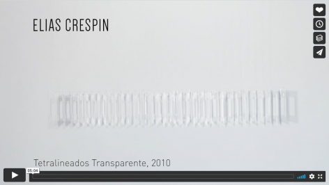 Elias Crespin, Tetralineados Transparente, 2010. Plexiglass, 7 13/16 x 61 x 7 13/16 in. (20 x 155 x 20 cm.)