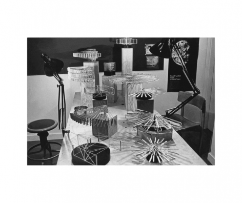 Selection of Alejandro Otero&#039;s models for large-scale kinetic sculptures. Photo courtesy of the Otero Pardo Foundation Archives.
