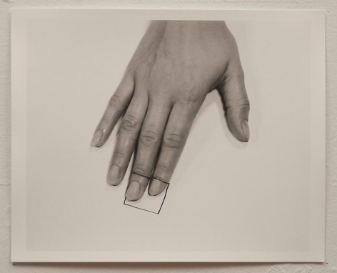 Liliana Porter, The Square III, 1973. Gelatin silver photograph, 8 1/2 in. x 11 in.