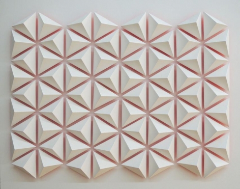 Luis Tomasello, Atmosphere chromoplastique, No. 1014, 2012. Acrylic on wood, 26 3/8 x 33 1/2 x 4 in. / 67 x 85 x 10 cm.