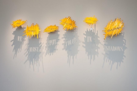 Pedro Tyler, Bloom, 2012, wooden rulers, variable dimensions