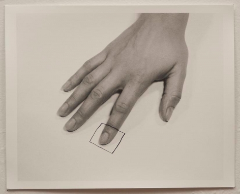 Liliana Porter, The Square I, 1973. Gelatin silver photograph, 8 1/2 in. x 11 in.