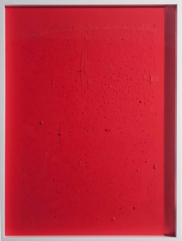 Marco Maggi, Red Landmark, 2017. Paper cuts on paper, 24 x 18 in. / 61 x 45.7 cm.