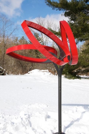 Pedro S. de Movell&aacute;n, Outdoor Conical Leaf, 2017, Hard coated anodized aluminum, painted aluminum, stainless steel