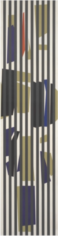 Alejandro Otero, Coloritmo 8 [Colorhythm 8], 1956. Industrial enamel on wood, 17 5/16 x 57 1/4 in.