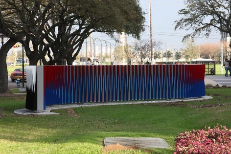 Carlos Cruz-Diez, Double Physichromie: University of Houston, 2008.&nbsp;59 1/16 x 601 9/16 in. (150 x 1528 cm.)
