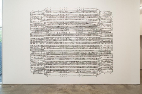 Pablo Siquier, Structure, Sicardi Gallery installation view, 2013.