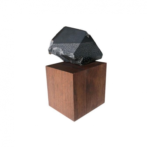 Gustavo Bonevardi, Untitled, 2014. African pyrophyllite and wood, 8 1/2 in. x 6 1/4 in. x 4 1/2 in.