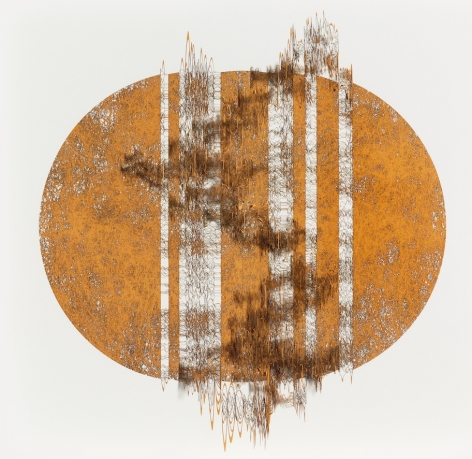 Gustavo D&iacute;az,&nbsp;Not yet titled, 2019. Cut paper, pigment, &amp;amp; colored pencil, 43 5/16 x 47 1/4 x 3 1/2 in.&nbsp;