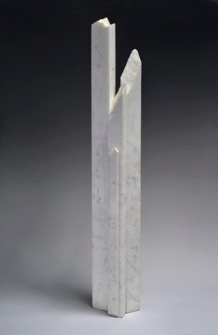 Marie Orensanz, elevar, 1986. Drawing and mixed media on marble, 36 1/4 in. x 6 1/4 in. x 5 1/2 in.