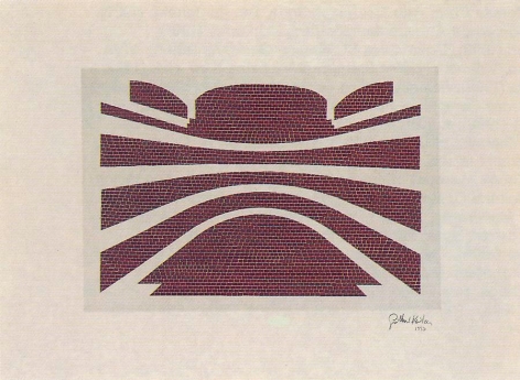 Guillermo Kuitca, Cuarta pared, 1997. LIthograph, etching, 22 1/16 in. x 29 7/8 in.