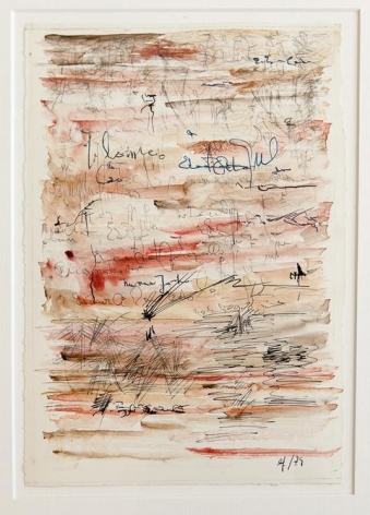 Le&oacute;n Ferrari, Untitled, 1979. Watercolor and ink on paper, 8 11/16 x 5 15/16 in. / 22 x 15 cm.