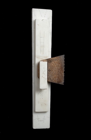 Untitled, 1991,&nbsp;Drawing and mixed media on marble,&nbsp;14 15/16 x 4 5/16 x 2 3/4 in. (38 x 11 x 7 cm.)