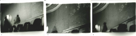 Miguel &Aacute;ngel Rojas. Serie Faenza: Solitario [A lonely man], Triptych, 1979. Vintage silver gelatin prints, 3 1/2 x 5 in. (8.9 x 12.7 cm.) each &nbsp; &nbsp;&nbsp;