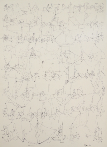 Le&oacute;n Ferrari,&nbsp;Musica,&nbsp;1962.&nbsp;Drawing, India ink on paper,&nbsp;26 x 18 7/8 in. (66 x 48 cm.)
