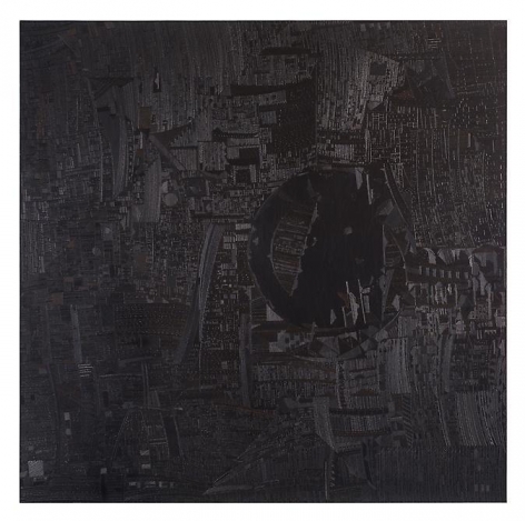 Marco Maggi, Square Pencil, 2013. Graphite on graphite, 24 in. x 24 in.