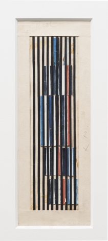 Alejandro Otero, Untitled, [Sketch Coloritmo #61], 1971. Paper cut and gouache, 9 7/16 x 3 1/2 in.&nbsp;