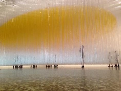 Jes&uacute;s Rafael Soto, The Houston Penetrable, 2004-14. Lacquered aluminum structure, PVC tubes, and water-based silkscreen ink. The Museum of Fine Arts, Houston. Photograph by Ana Maria Tavares.