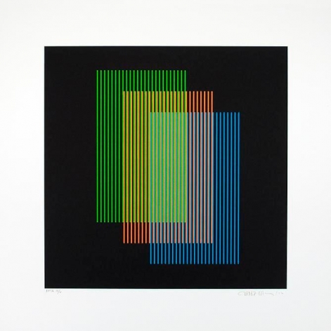 Carlos Cruz-Diez, Color Aditivo Ramblas, 2012. Lithograph, 21 5/8 in. x 21 5/8 in.