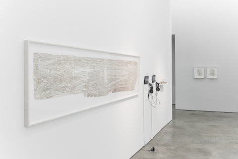 Installation view of Gustavo Diaz&#039;s 2018 exhibition Fuzziness: Thinking on Paper at Sicardi | Ayers | Bacino.