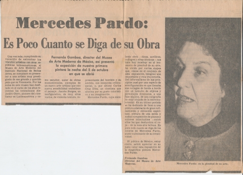 Mercedes Pardo: Es poco cuanto se dice de su obra